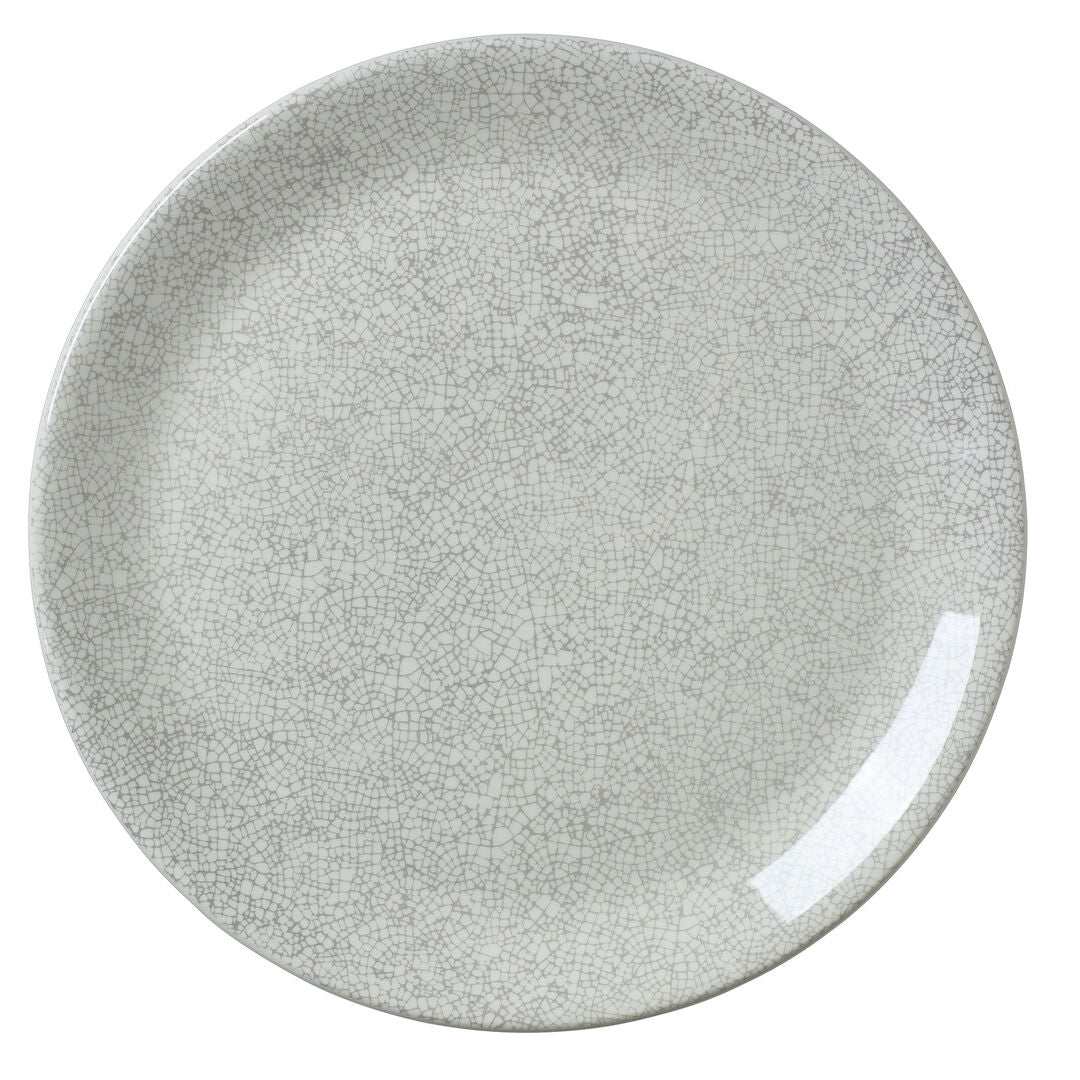 Utopia | Tableware | Ink Crackle Grey Coupe Plate 30cm (11 3/4") | Bespoke77