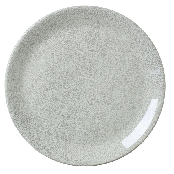 Utopia | Tableware | Ink Crackle Grey Coupe Plate 30cm (11 3/4") | Bespoke77