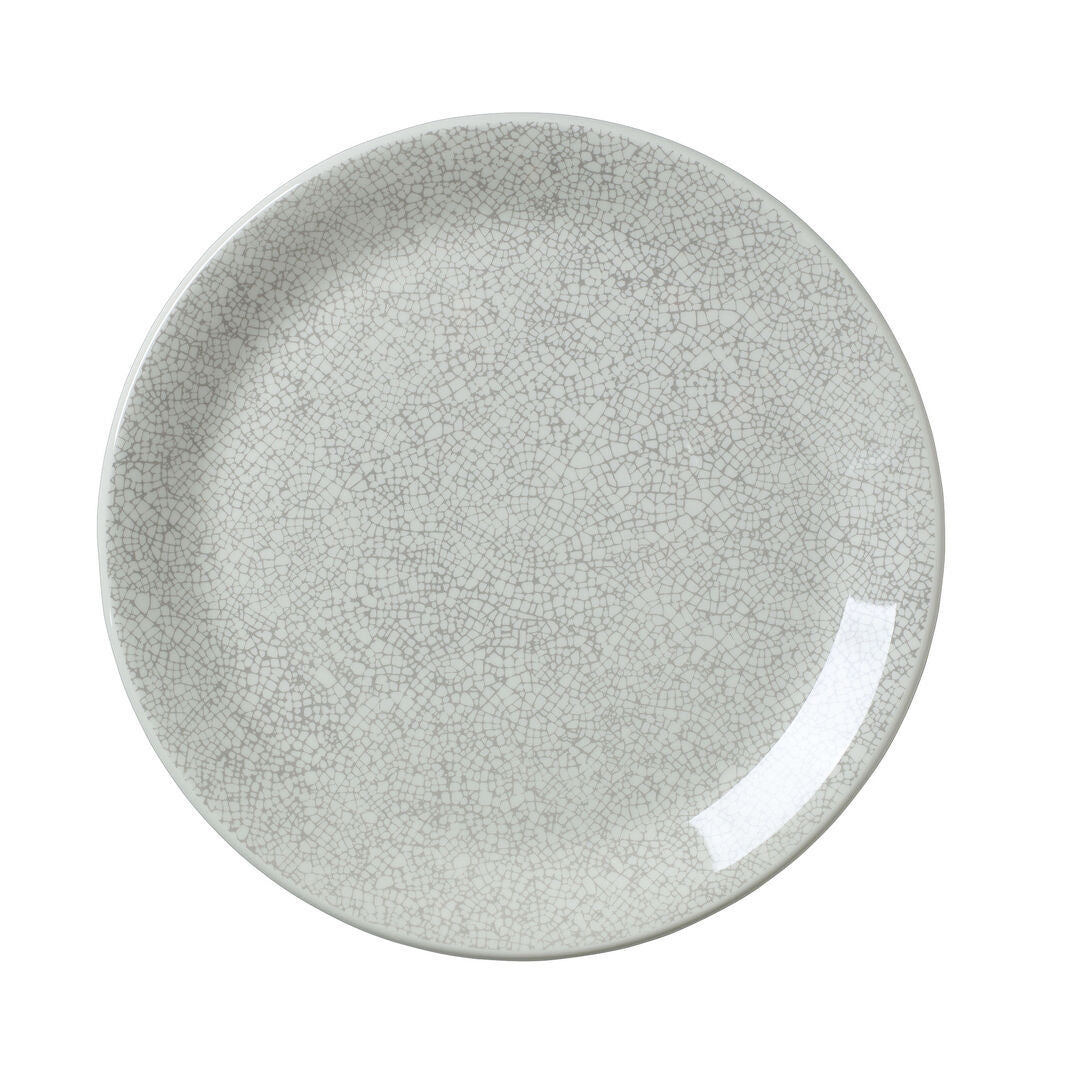 Utopia | Tableware | Ink Crackle Grey Coupe Plate 25.25cm (10") | Bespoke77