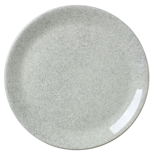 Utopia | Tableware | Ink Crackle Grey Coupe Plate 20.25cm (8") | Bespoke77
