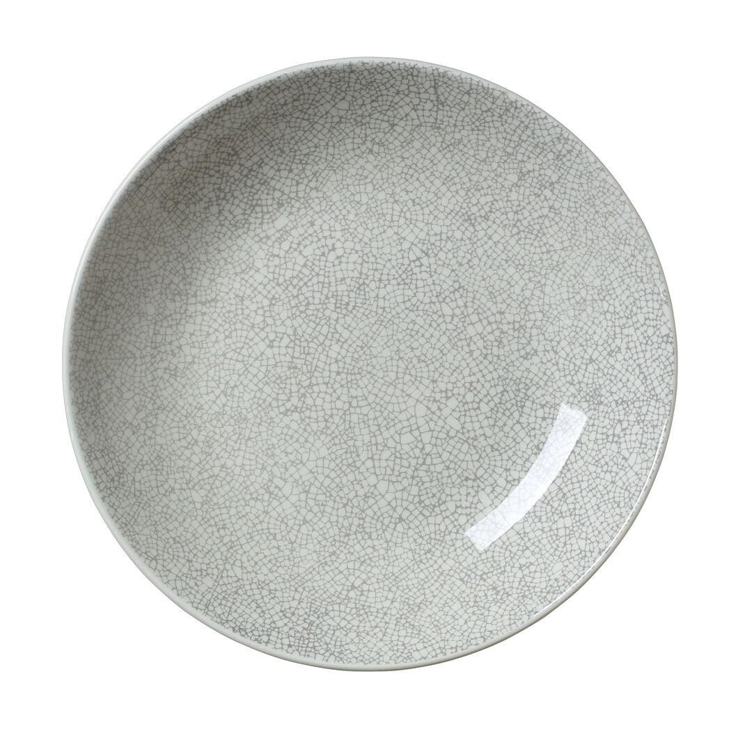 Utopia | Tableware | Ink Crackle Grey Coupe Bowl 25.5cm 120.25cl (10" 42 2/7oz) | Bespoke77