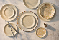 Utopia | Tableware | Ink Crackle Taupe Coupe Plate 25.25cm (10") | Bespoke77