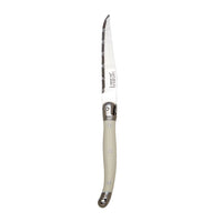 Utopia | Cutlery | Laguiole White Handle Steak Knife Serrated 1.2mm Blade | Bespoke77