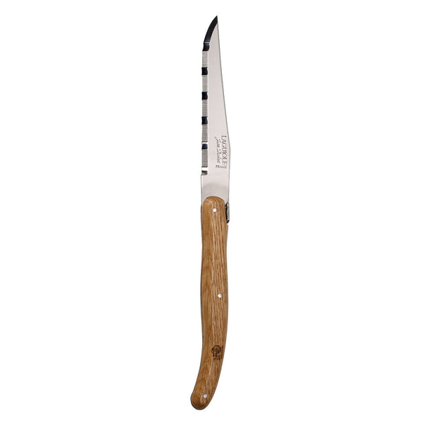 Utopia | Cutlery | Laguiole Oakwood Handle Serrated Steak Knife 1.2mm Blade | Bespoke77