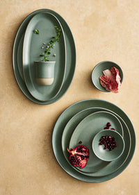 Utopia | Tableware | Maham Carnaby Teal Oval Platter 30.5 x 20.25cm (12 x 8") | Bespoke77