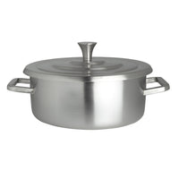 Homestyle Brushed Stainless Round Chafer 30.5 x 25.4 x 12.7cm 1.9ltr (12 x 10 x 5" 2qts)