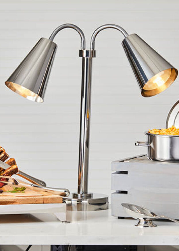 Homestyle Brushed Stainless Round Chafer 30.5 x 25.4 x 12.7cm 1.9ltr (12 x 10 x 5" 2qts)