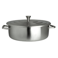 Homestyle Brushed Stainless Round Chafer 38.1 x 31.8 x 12.7cm 3.8ltr (15 x 12 1/2 x 5" 4qts)