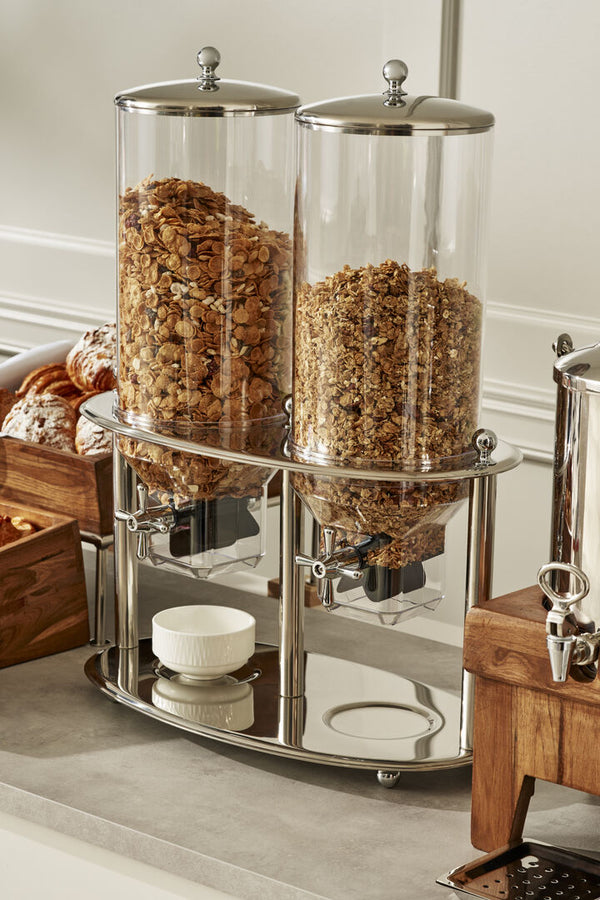 Homestyle Brushed Stainless Round Chafer 38.1 x 31.8 x 12.7cm 3.8ltr (15 x 12 1/2 x 5" 4qts)