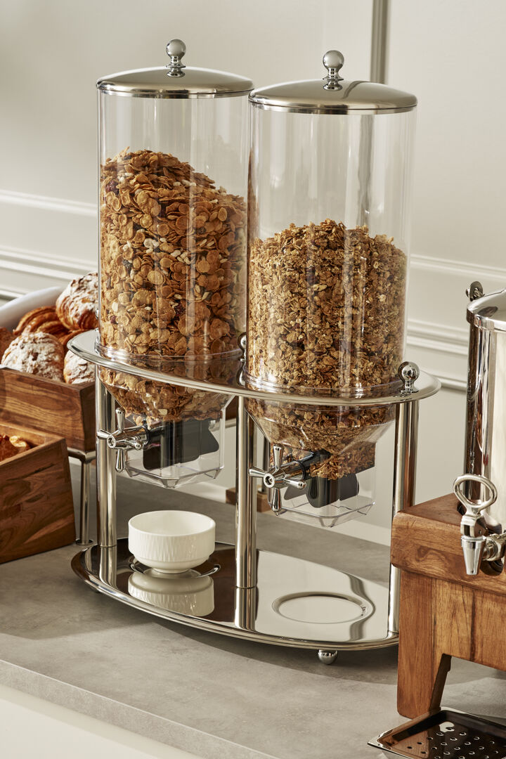 Homestyle Brushed Stainless Round Chafer 38.1 x 31.8 x 13.3cm 5.2ltr (15 x 12 1/2 x 5 1/4" 5 1/2qts)