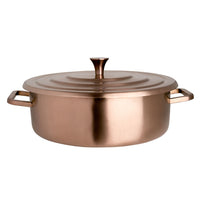 Homestyle Brushed Bronze Round Chafer 38.1 x 31.8 x 12.7cm 3.8ltr (15 x 12 1/2 x 5" 4qts)