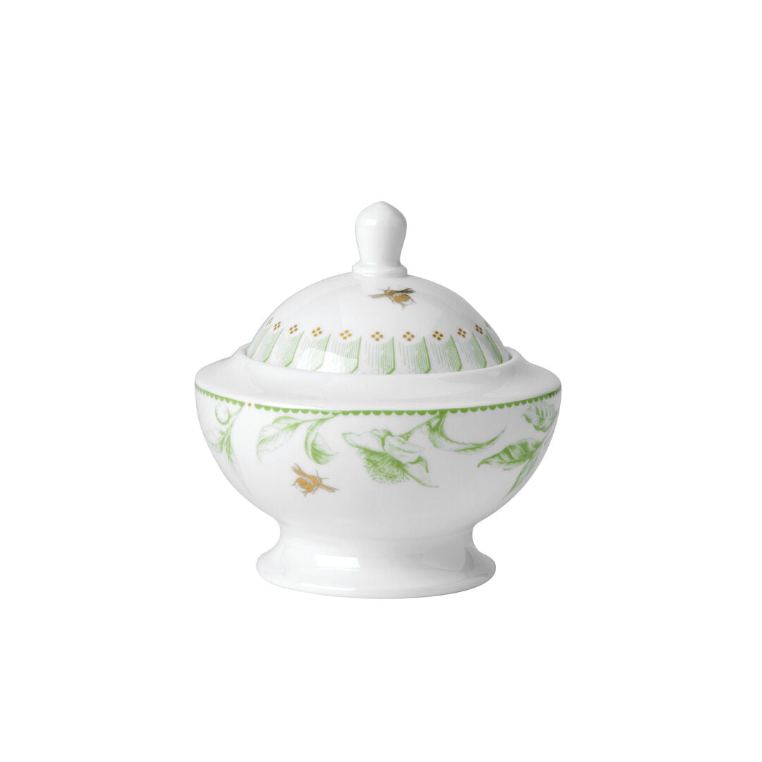 Utopia | Tableware | Hive Green Classic Covered Sugar 11.5cm 25cl (4 1/2" 9oz) | Bespoke77