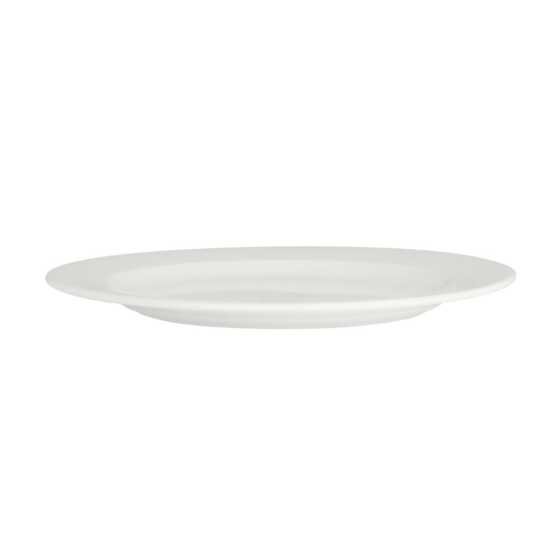 Utopia | Tableware | Monaco White Flat Rim Plate 25.5cm (10") | Bespoke77