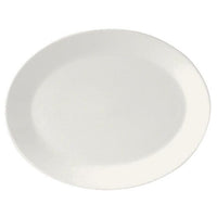 Utopia | Tableware | Monaco White Oval Coupe Plate 33cm (13") | Bespoke77