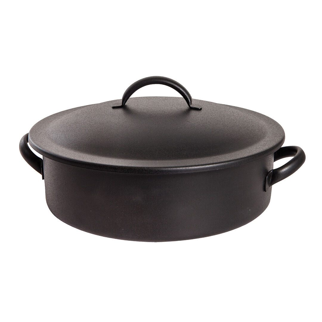 Homestyle Black Induction Round Chafer 43.8 x 38.1 x 15.2cm 7.5ltr (17 1/4 x 15 x 6" 8qts)