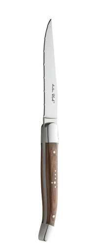 Laguiole Wood Handled Steak Knife - Serrated Edge