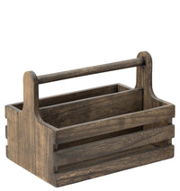 Large Rustic Wooden Table Caddy