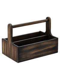 Large Black Wooden Table Caddy