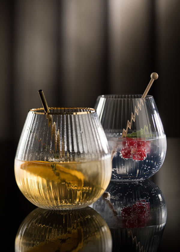 Hayworth Stemless Gin 22oz (65cl) - Gold Rim