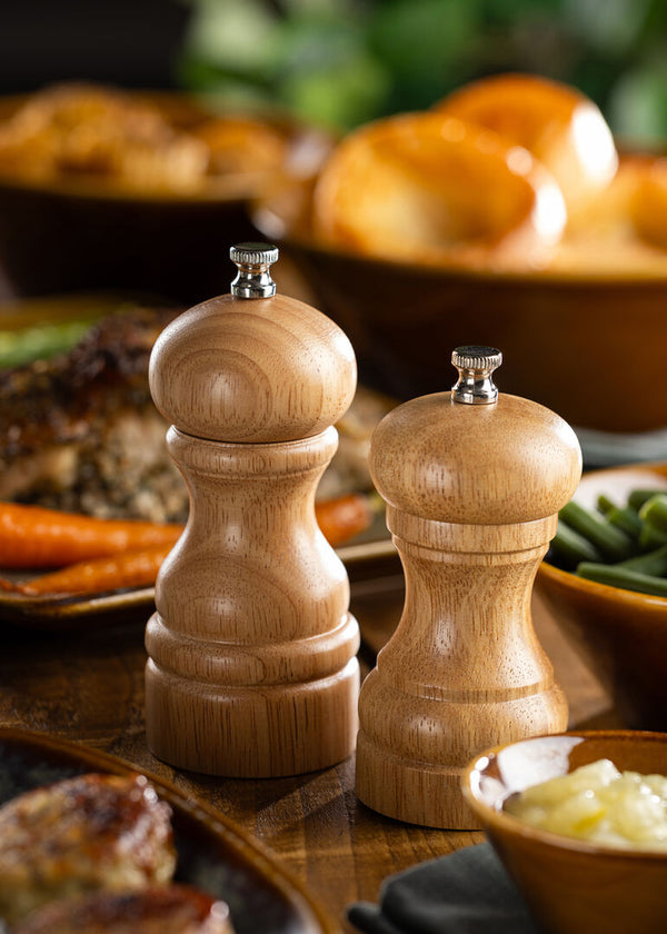 Light Wood Salt/Pepper Grinder 4" (10cm)