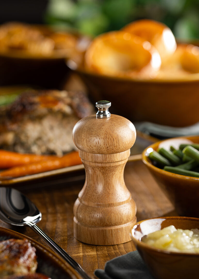 Light Wood Salt/Pepper Grinder 4" (10cm)
