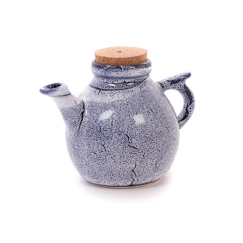 Speckled Sapphire Blue Stoneware 850ml Teapot With Cork Lid
