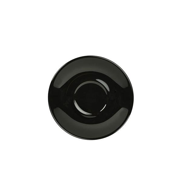 Genware Porcelain Black Saucer 16cm/6.25" - BESPOKE 77