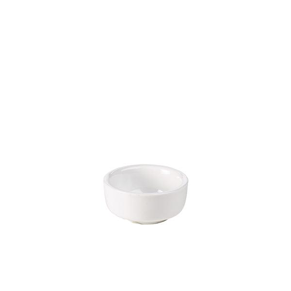 Genware Porcelain Butter Pat 6.5cm/2.5" - BESPOKE 77