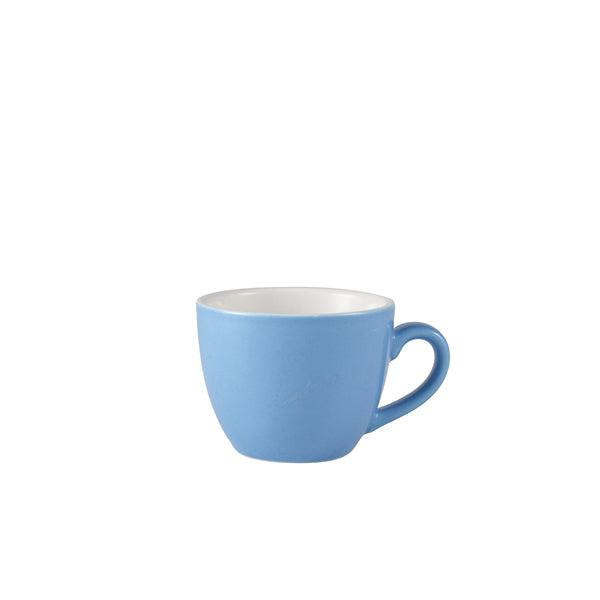 Genware Porcelain Blue Bowl Shaped Cup 9cl/3oz - BESPOKE 77