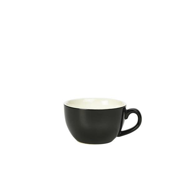 Genware Porcelain Black Bowl Shaped Cup 17.5cl/6oz - BESPOKE 77
