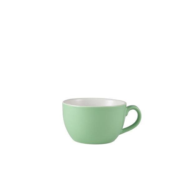 Genware Porcelain Green Bowl Shaped Cup 17.5cl/6oz - BESPOKE 77