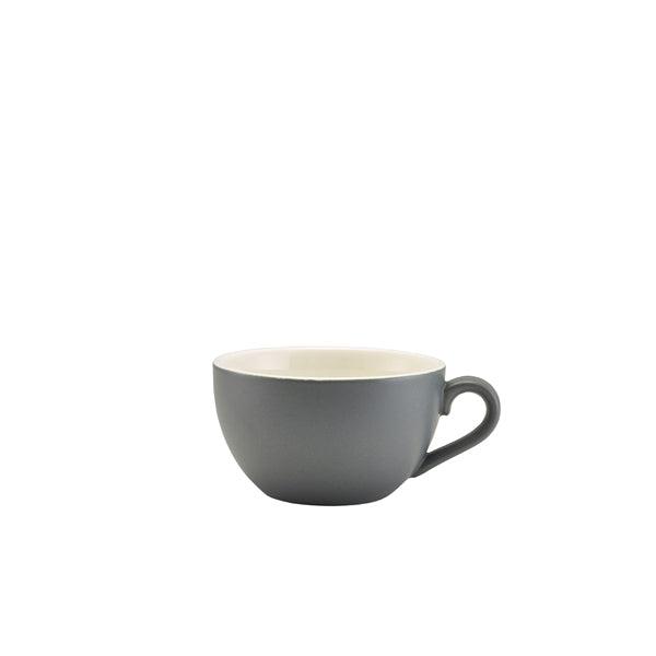 Genware Porcelain Matt Grey Bowl Shaped Cup 17.5cl/6oz - BESPOKE 77