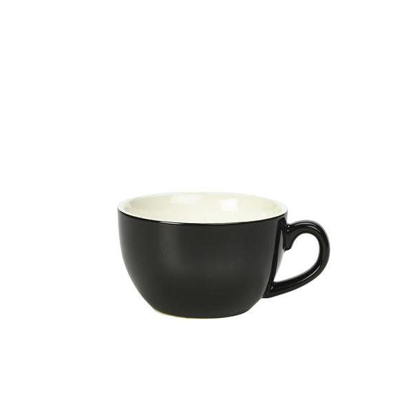 Genware Porcelain Black Bowl Shaped Cup 25cl/8.75oz - BESPOKE 77