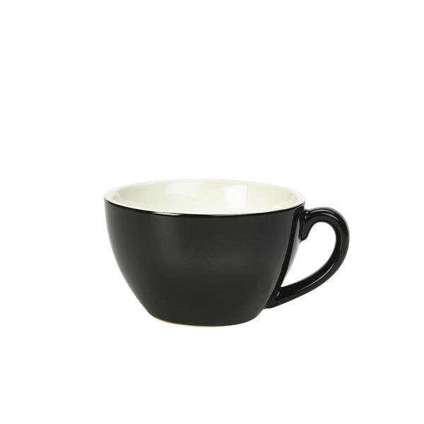 Genware Porcelain Black Bowl Shaped Cup 34cl/12oz - BESPOKE 77