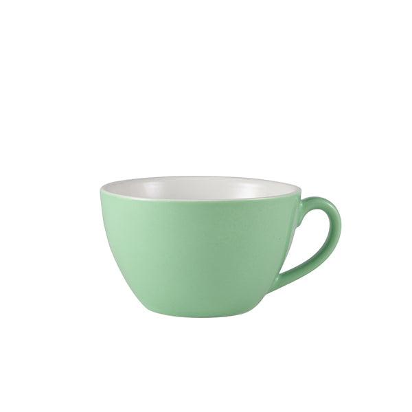 Genware Porcelain Green Bowl Shaped Cup 34cl/12oz - BESPOKE 77