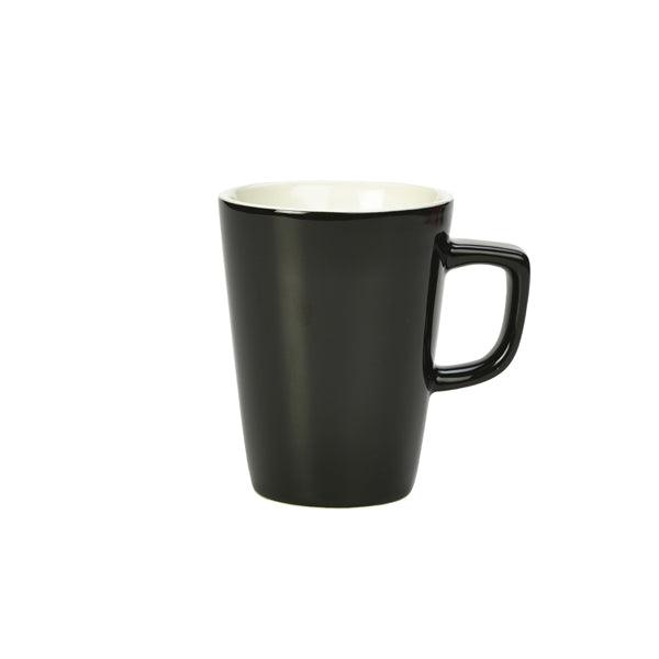 Genware Porcelain Black Latte Mug 34cl/12oz - BESPOKE 77