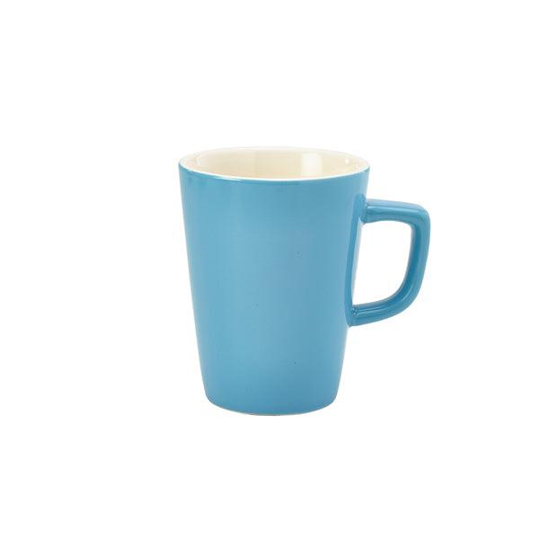 Genware Porcelain Blue Latte Mug 34cl/12oz - BESPOKE 77