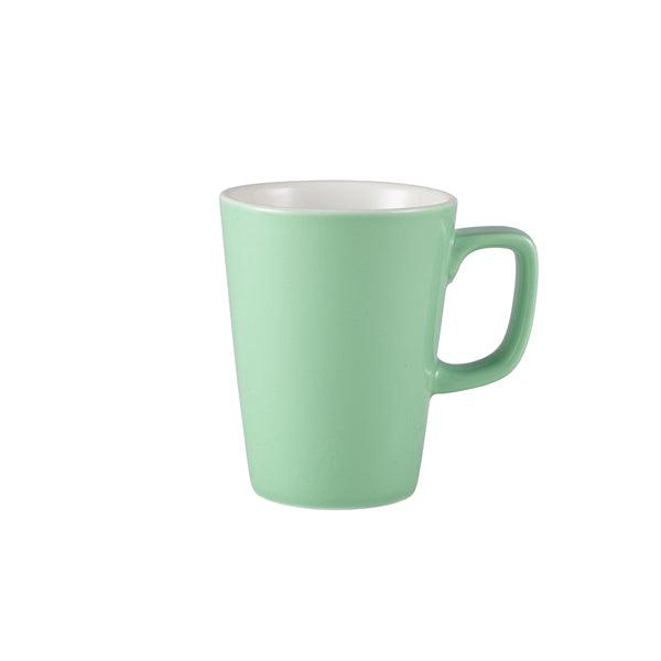 Genware Porcelain Green Latte Mug 34cl/12oz - BESPOKE 77
