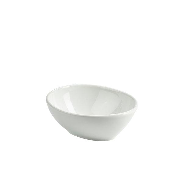 Genware Porcelain Organic Oval Bowl 15.4 x 12.8cm/6 x 5" - BESPOKE 77