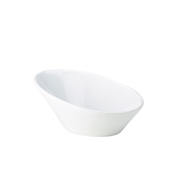 Genware Porcelain Oval Sloping Bowl 21cm/8.25" - BESPOKE 77