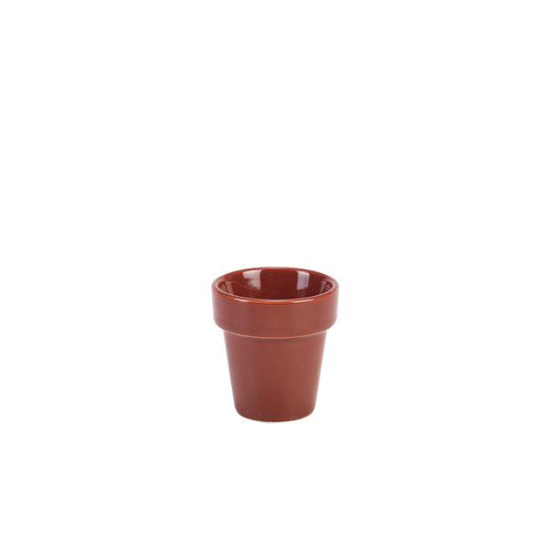 Genware Porcelain Plant Pot 5.5 x 5.8cm /2.1 x 2.25" - BESPOKE 77