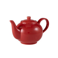 Genware Porcelain Red Teapot 45cl/15.75oz - BESPOKE 77