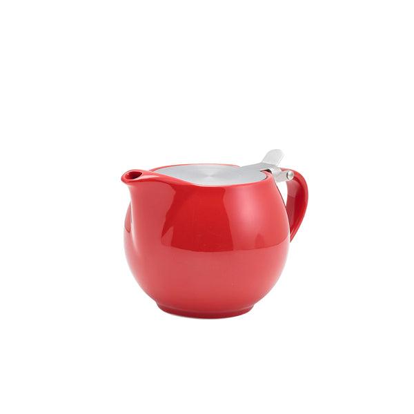 GenWare Porcelain Red Teapot with St/St Lid & Infuser 50cl/17.6oz - BESPOKE 77