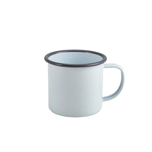 Enamel Mug White with Grey Rim 36cl/12.5oz - BESPOKE 77