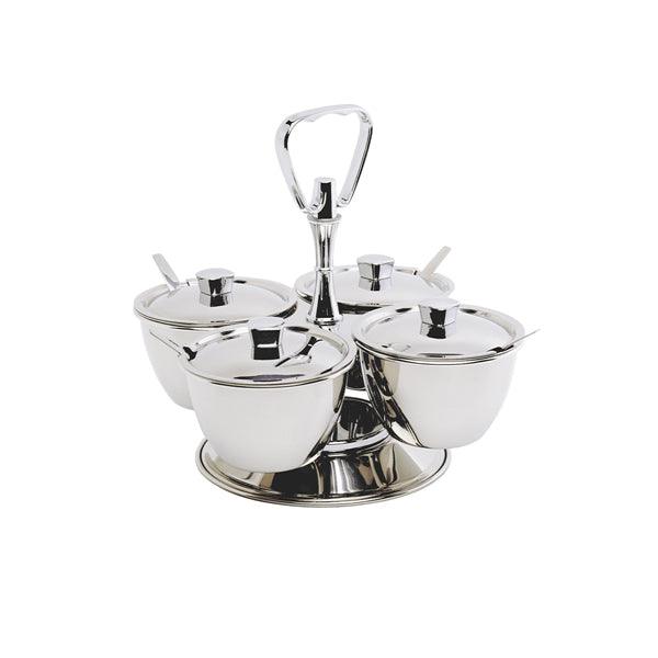 GenWare Stainless Steel Revolving Relish Server 4-Way - BESPOKE 77