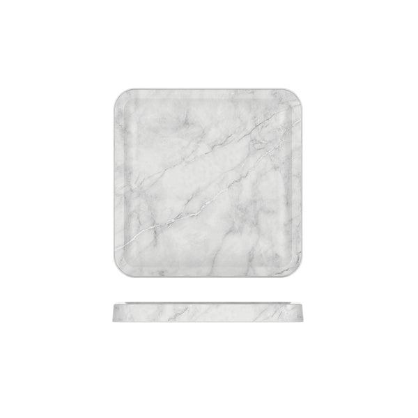 White Marble Agra Melamine Tray 23 x 23cm - BESPOKE 77
