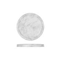 White Marble Agra Melamine Round Tray 23cm - BESPOKE 77