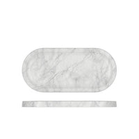 White Marble Agra Melamine Oval Tray 32 x 15cm - BESPOKE 77