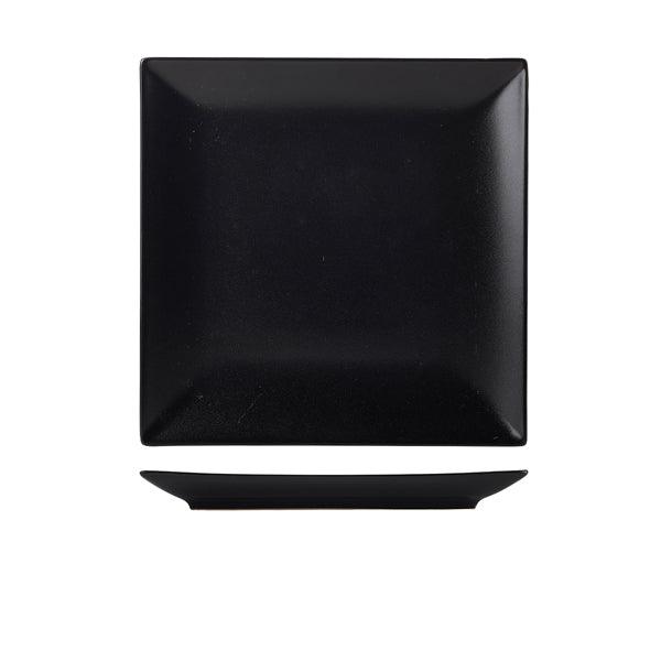 Luna Stoneware Black Square Plate 26cm/10.25" - BESPOKE 77