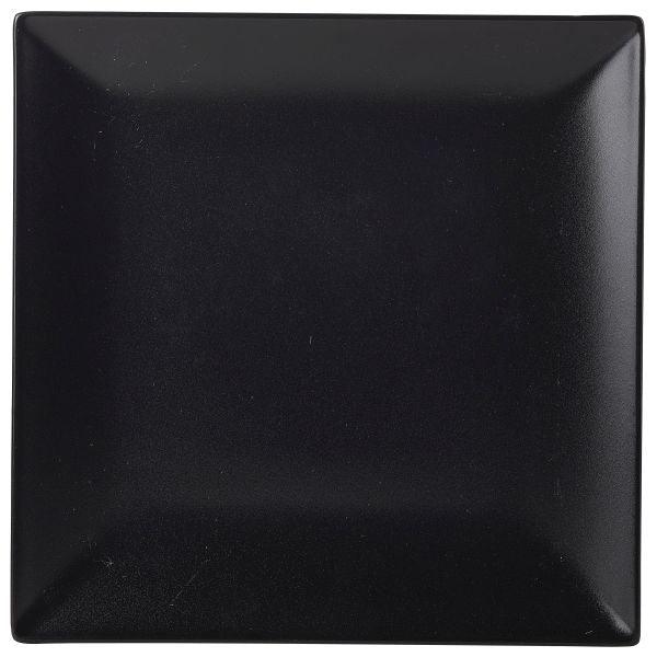 Luna Stoneware Black Square Plate 18cm/7" - BESPOKE 77